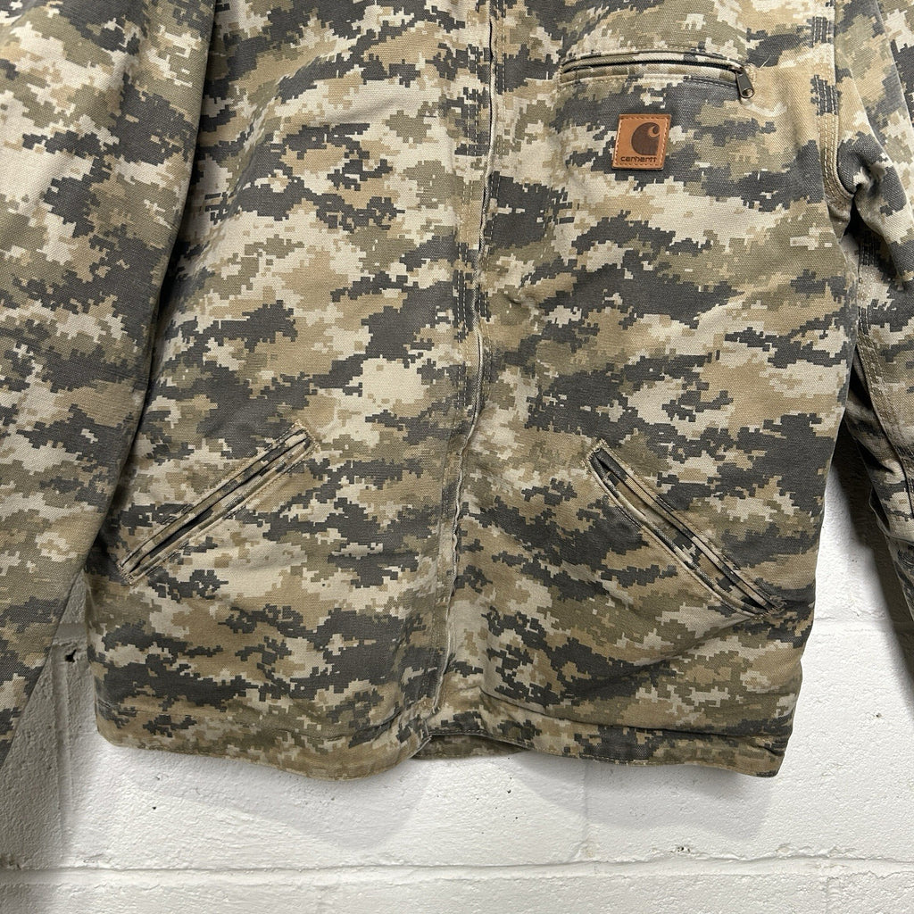 Carhartt Sherpa-Lined Hooded Detroit Jacket “Digital Camo” 101822-910 Men’s Med