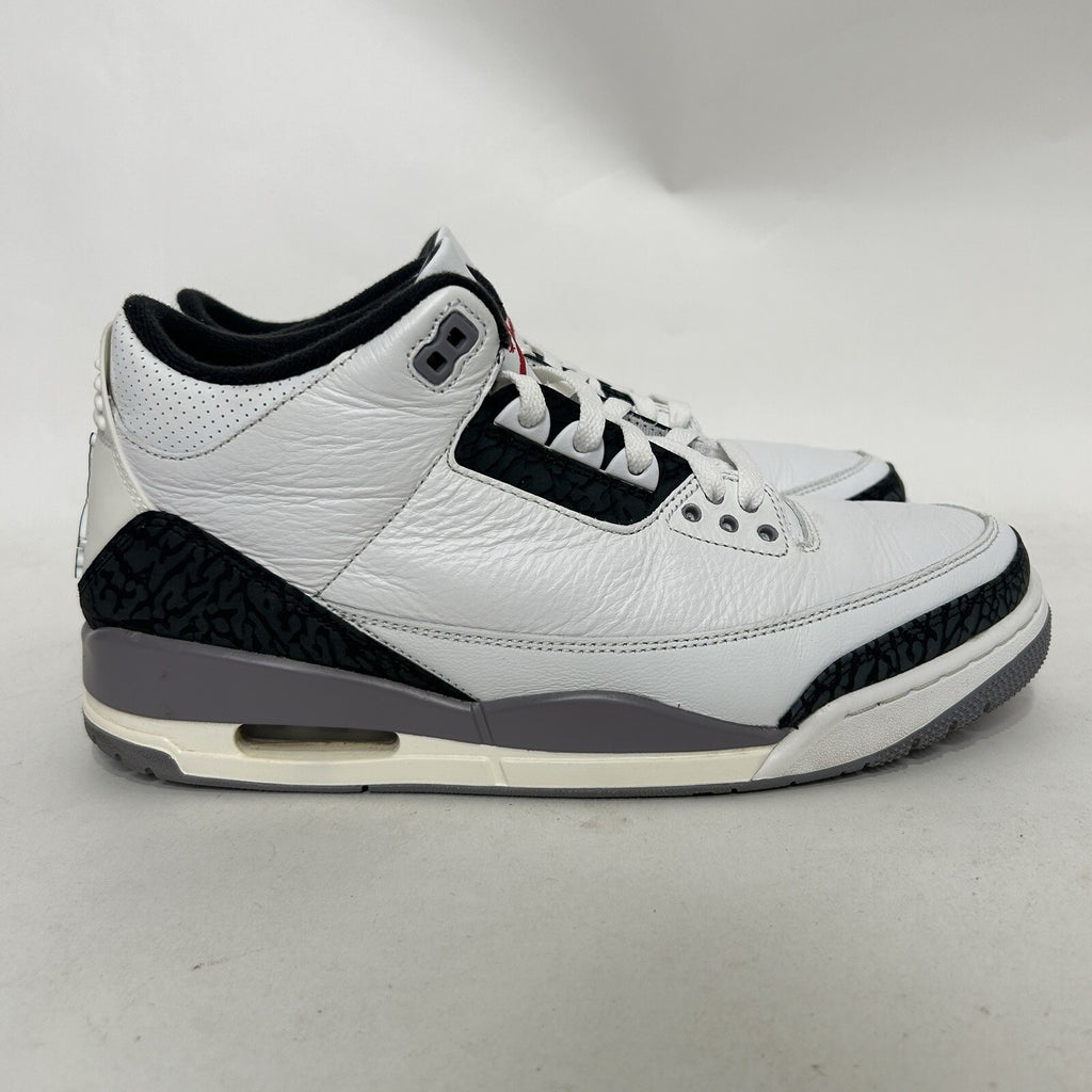 Nike Air Jordan 3 Retro “Cement Grey White Fire Red” CT8532-106 Men’s 11 Worn