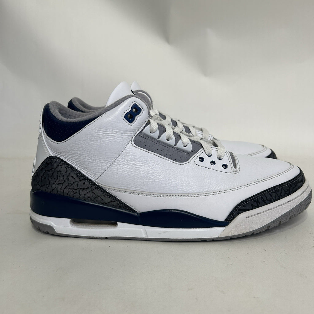 Nike Air Jordan 3 Retro “White Midnight Navy Cement Grey” CT8532-140 Men’s 13