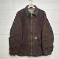 Vintage Carhartt Sherpa-Lined Ridge Jacket “Dark Brown” C61 DKB Men’s Medium
