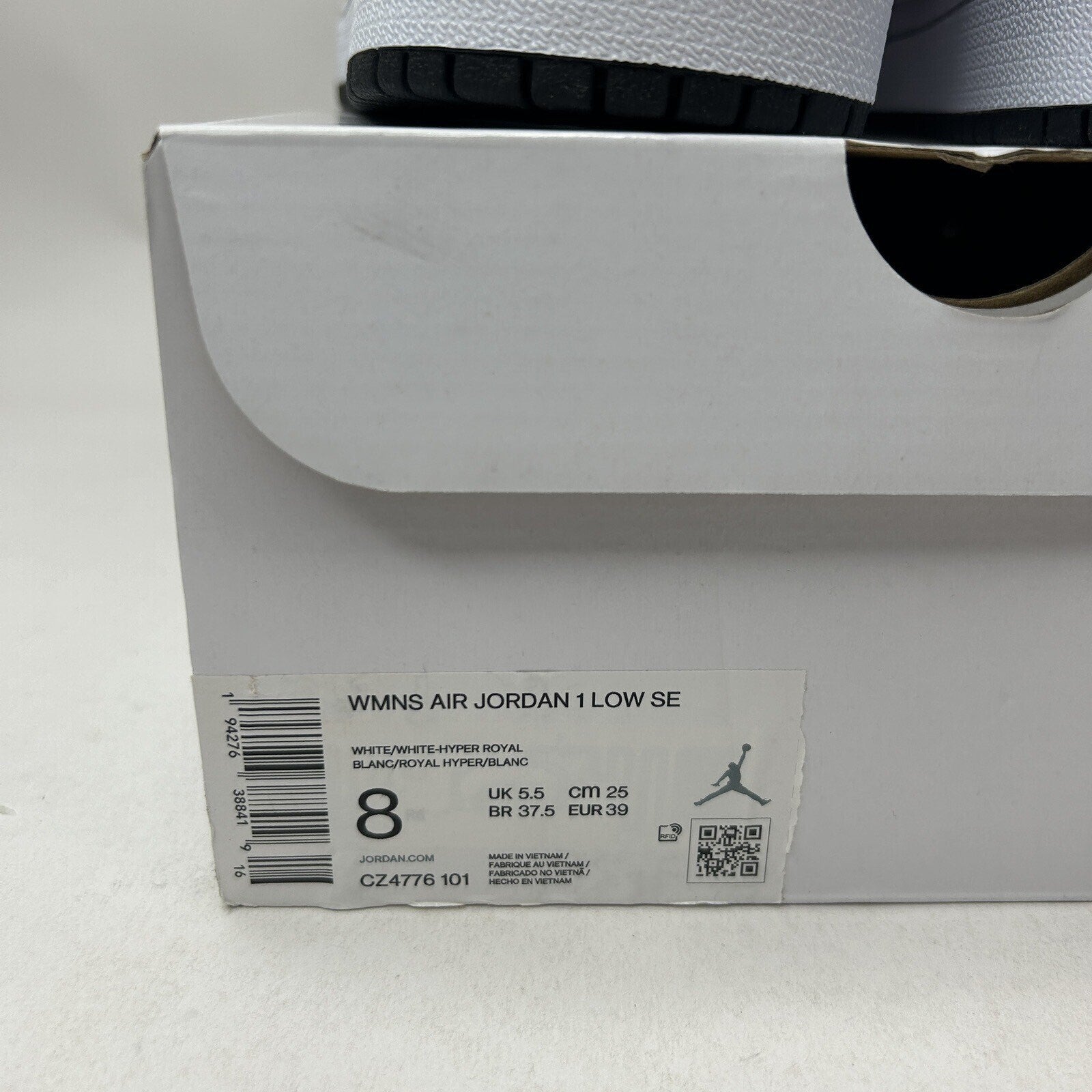 Nike Air Jordan 1 Low SE “Black Toe Multi-Color” CZ4776-101 Women’s 8 New