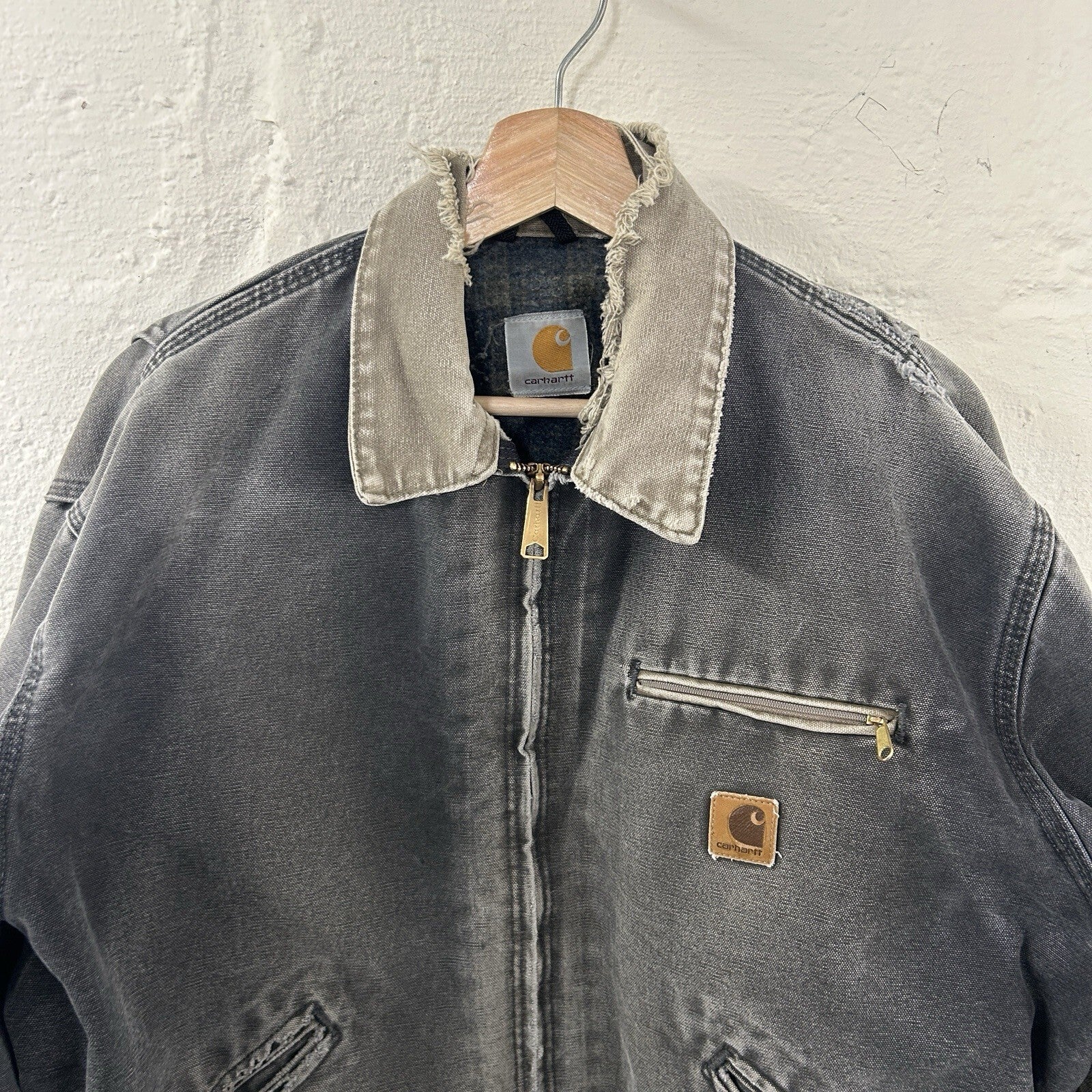 Vintage Carhartt Blanket-Lined Detroit Jacket “Petrol Grey” J97 PTL Men’s XL