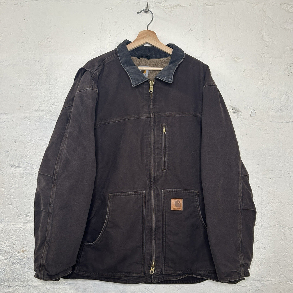 Vintage Carhartt Sherpa-Lined Ridge Jacket “Dark Brown” C61 DKB Men’s X-Large