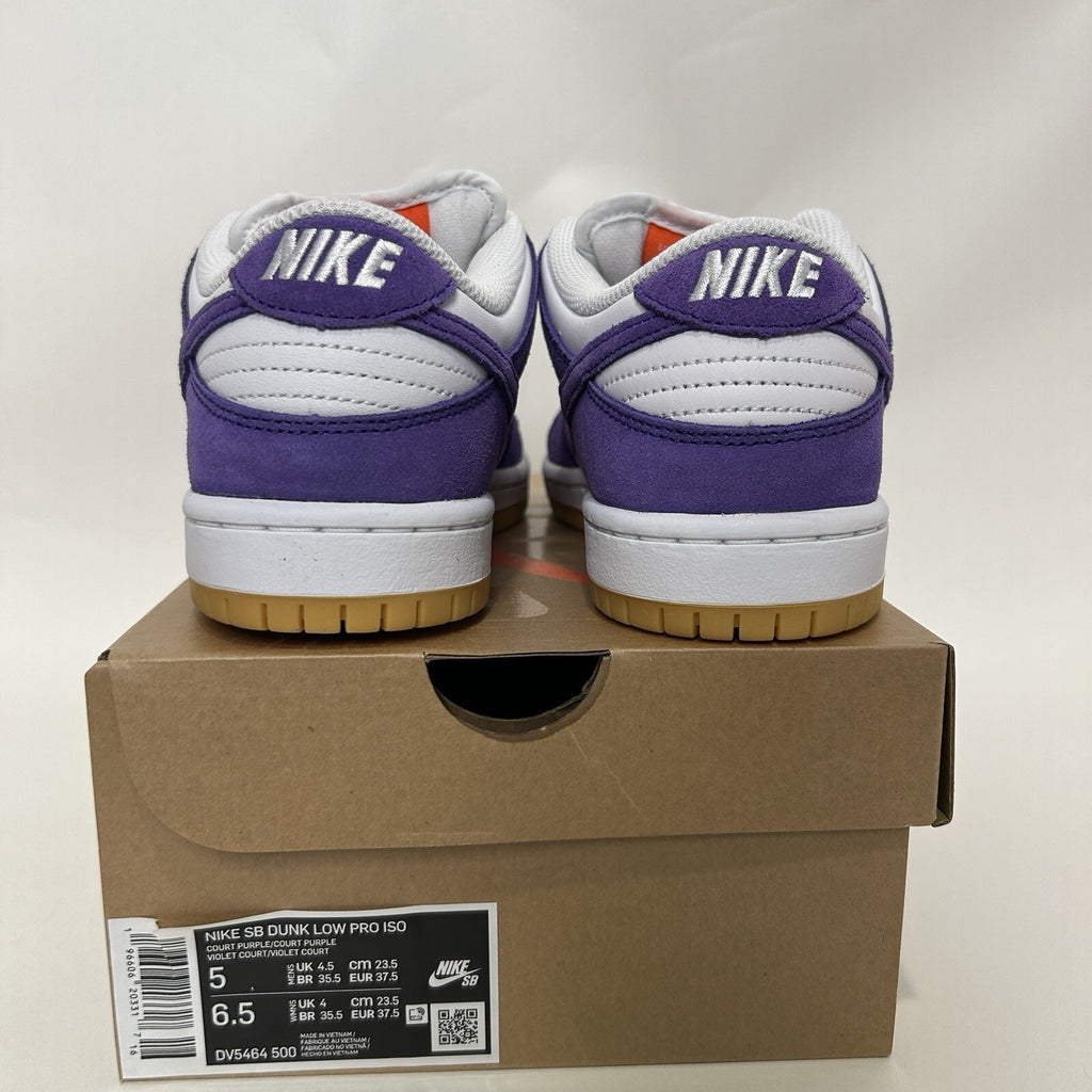 Nike SB Dunk Low Pro ISO Orange Label “Court Purple Gum” DV5464-500 Men's 5