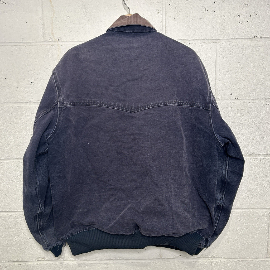 Vintage Faded Carhartt Quilted Santa Fe Jacket “Midnight Blue” J14 MDT Men’s XL