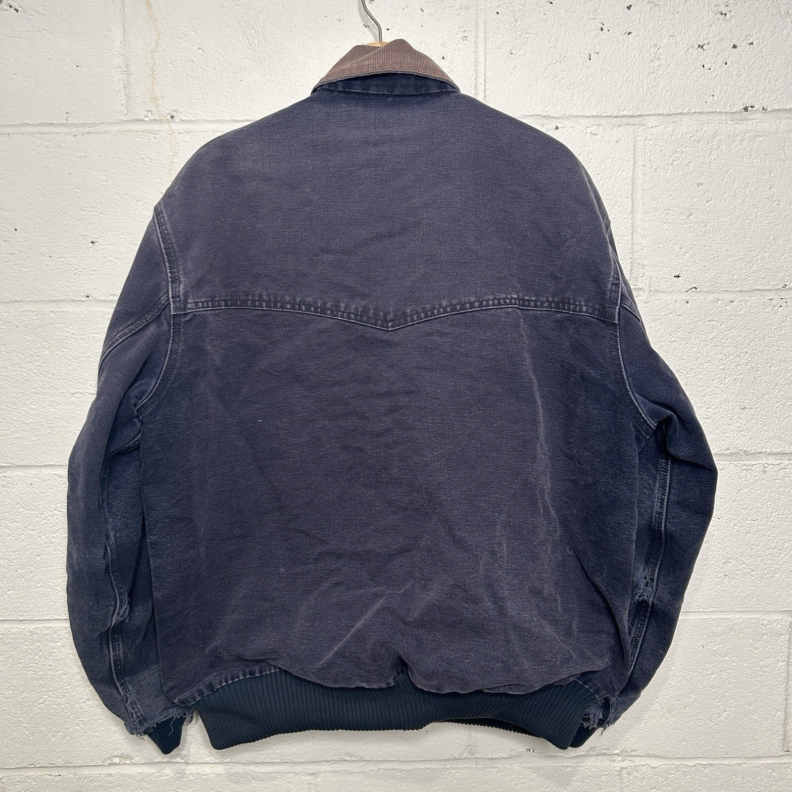 Vintage Faded Carhartt Quilted Santa Fe Jacket “Midnight Blue” J14 MDT Men’s XL