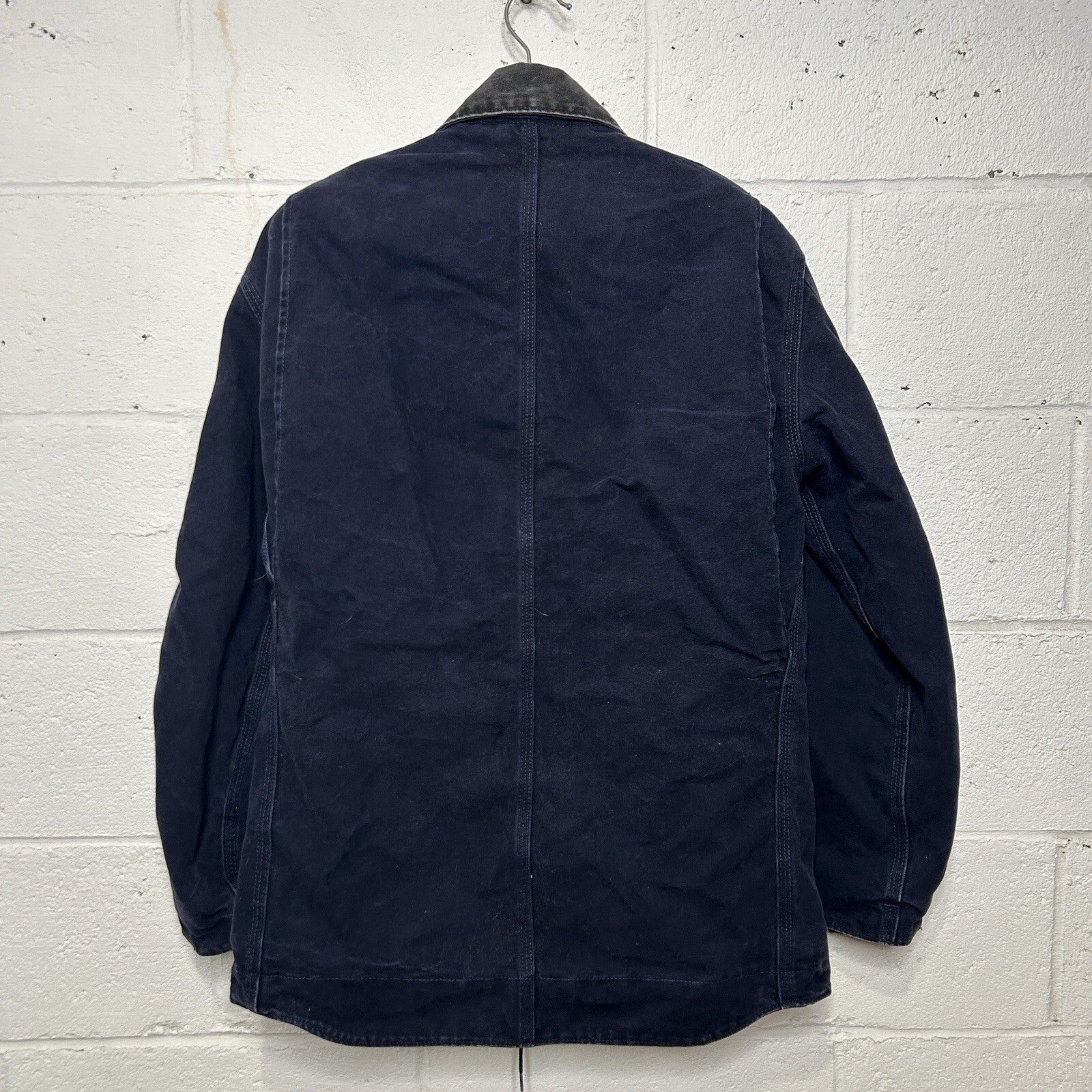 Y2K Carhartt Sandstone Sherpa-Lined Ridge Coat “Midnight Blue” C61 MDT Men’s S