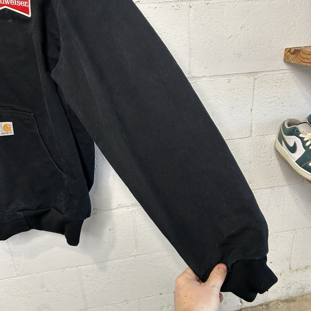 Carhartt Thermal Hooded Active Jacket “Black” Budweiser J131 BLK Men’s XL