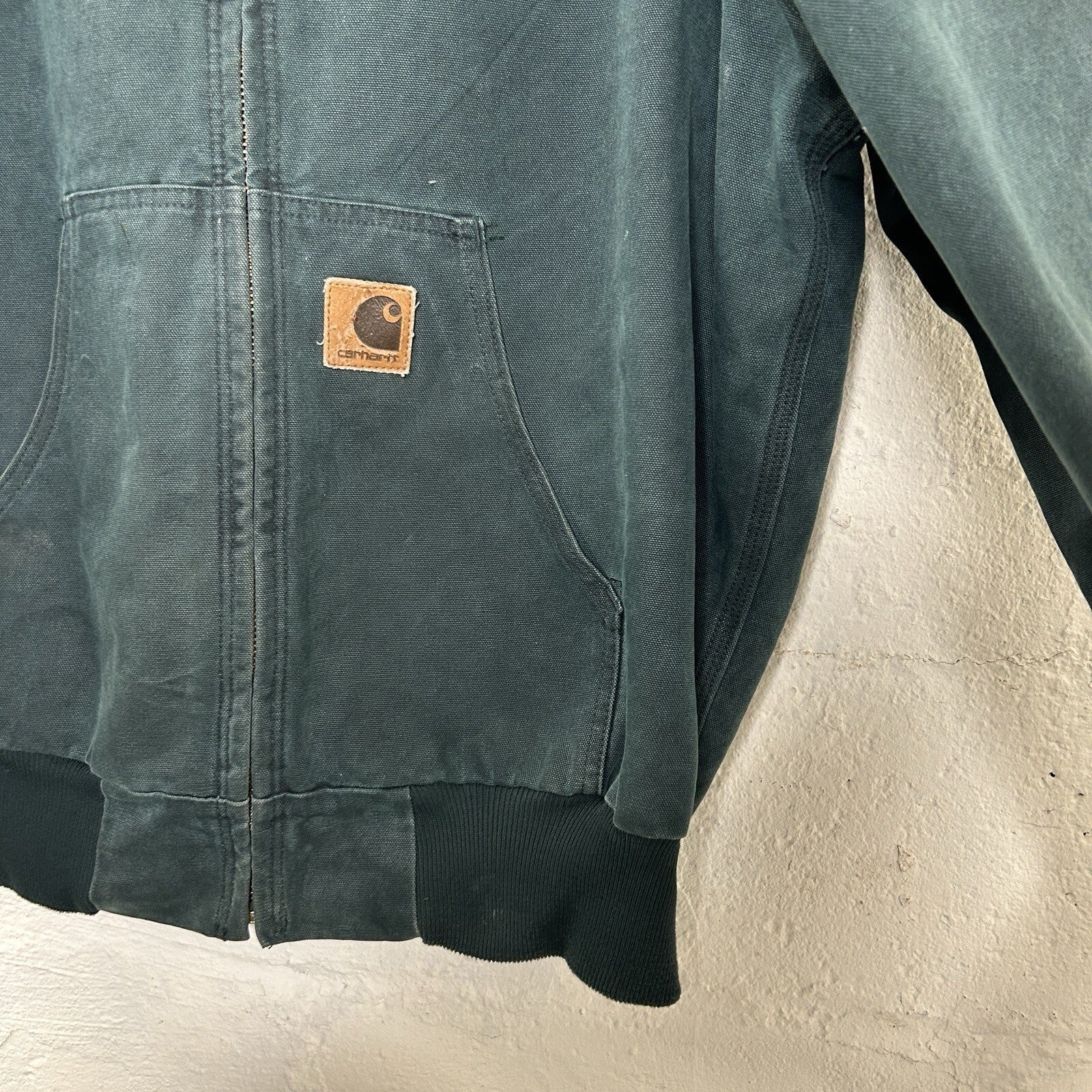 Vintage Carhartt Quilted Hooded Active Jacket “Hunter Green” J06 HTG Men’s XL