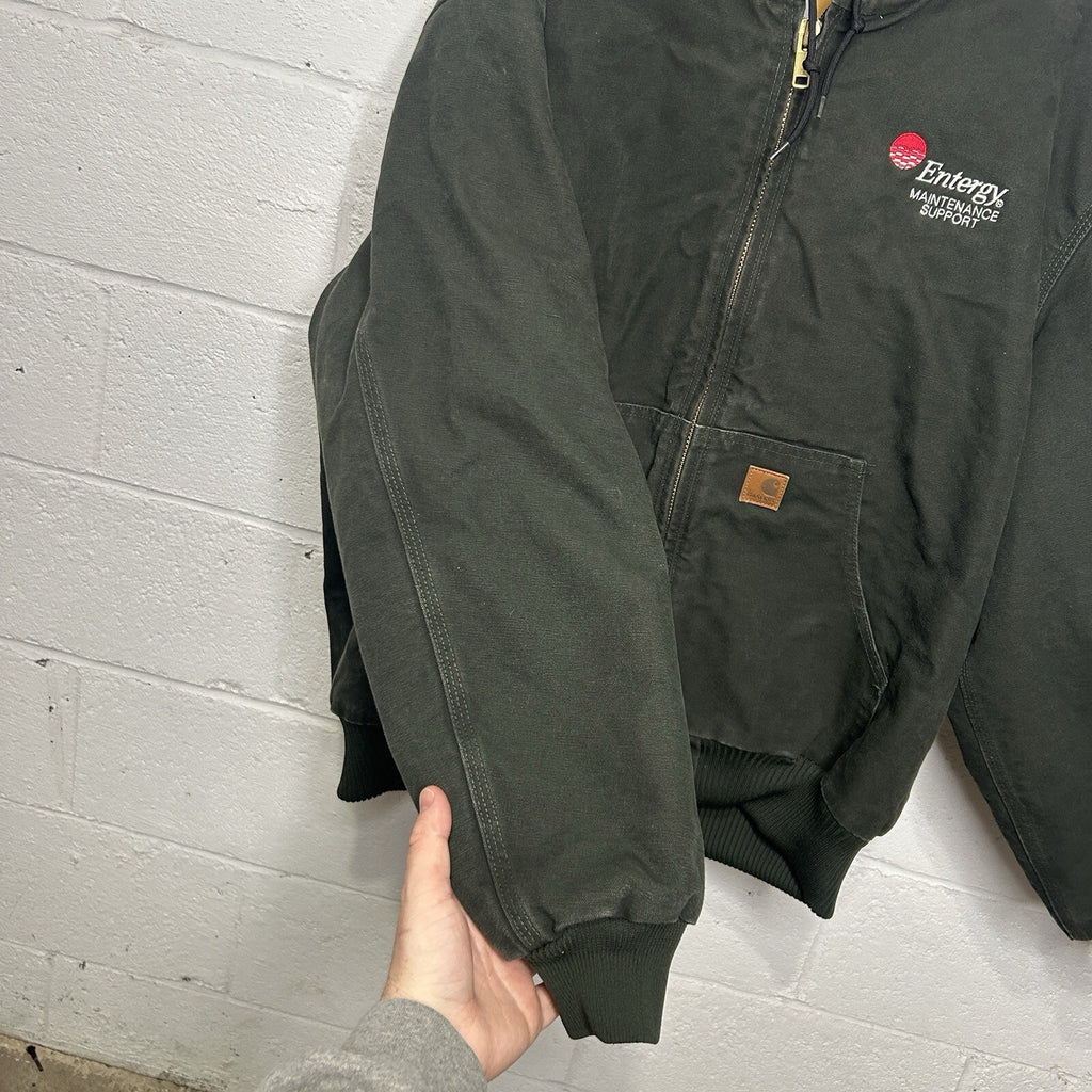 Vintage Carhartt Quilted Hooded Active Jacket “Moss” J130 MOS Men’s X-Large