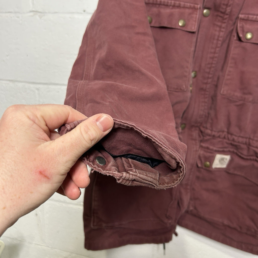 Vintage Carhartt Blanket-Lined Washed-Duck Trail Parka Jacket “Redwood” PB1136