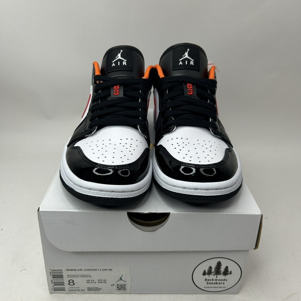 Nike Air Jordan 1 Low SE “Black Toe Multi-Color” CZ4776-101 Women’s 8 New