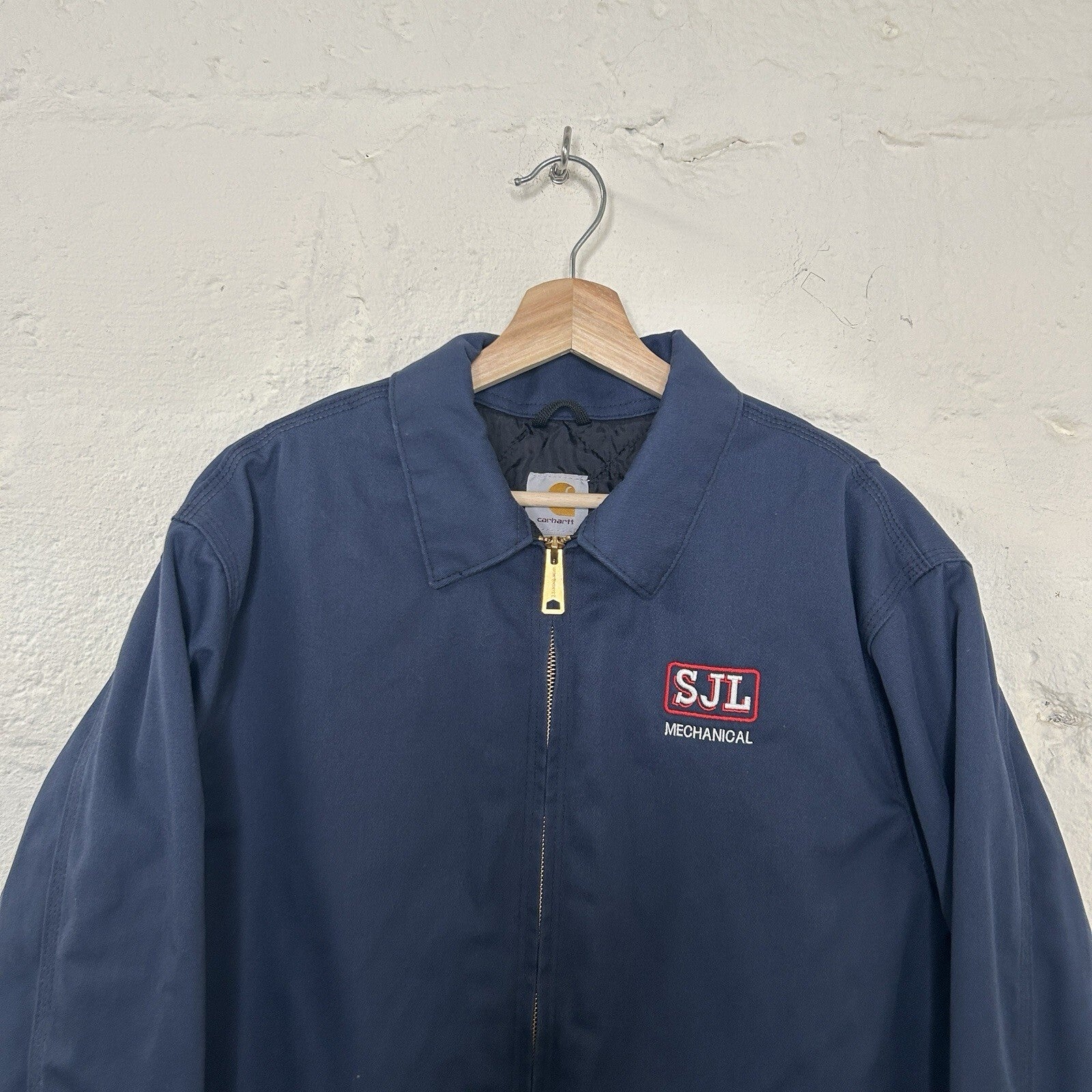 Y2K Carhartt Twill Quilt-Lined Detroit Jacket “Navy Blue” J293 NVY Men’s Large
