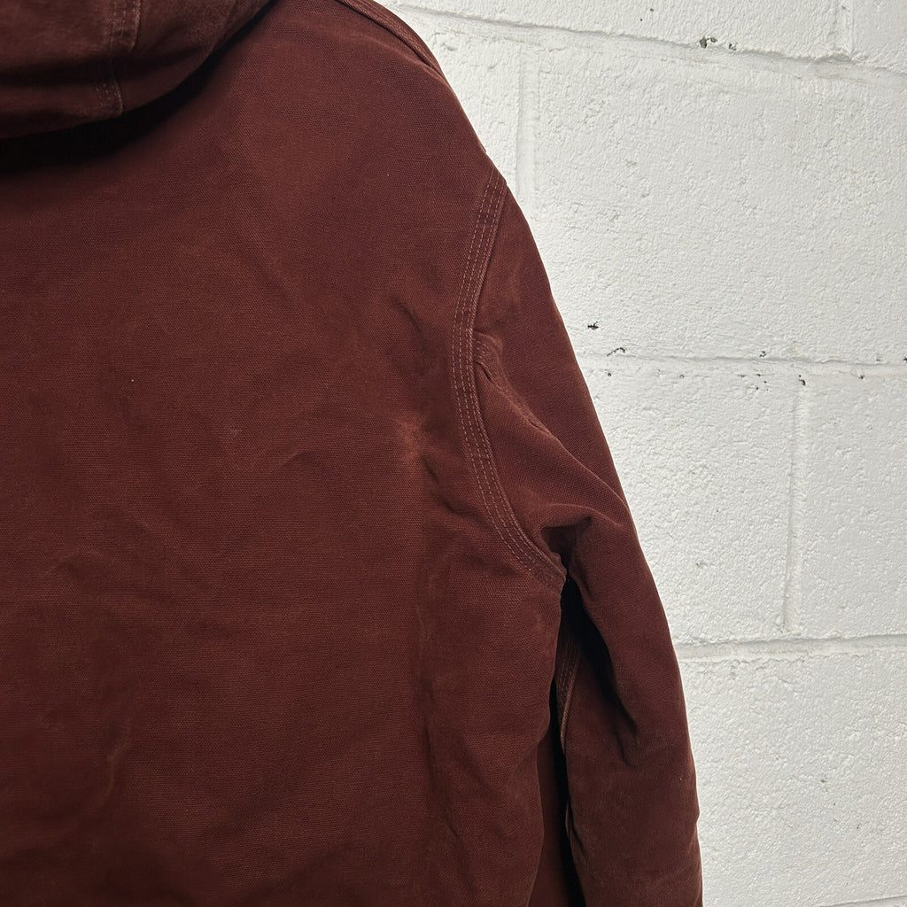 Vintage Carhartt Quilted Hooded Active Jacket “Clay Red” J130 CLY Men’s X-Large