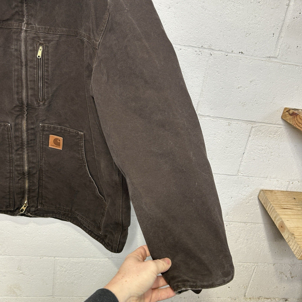 Vintage Carhartt Sherpa-Lined Ridge Jacket “Dark Brown” C61 DKB Men’s X-Large