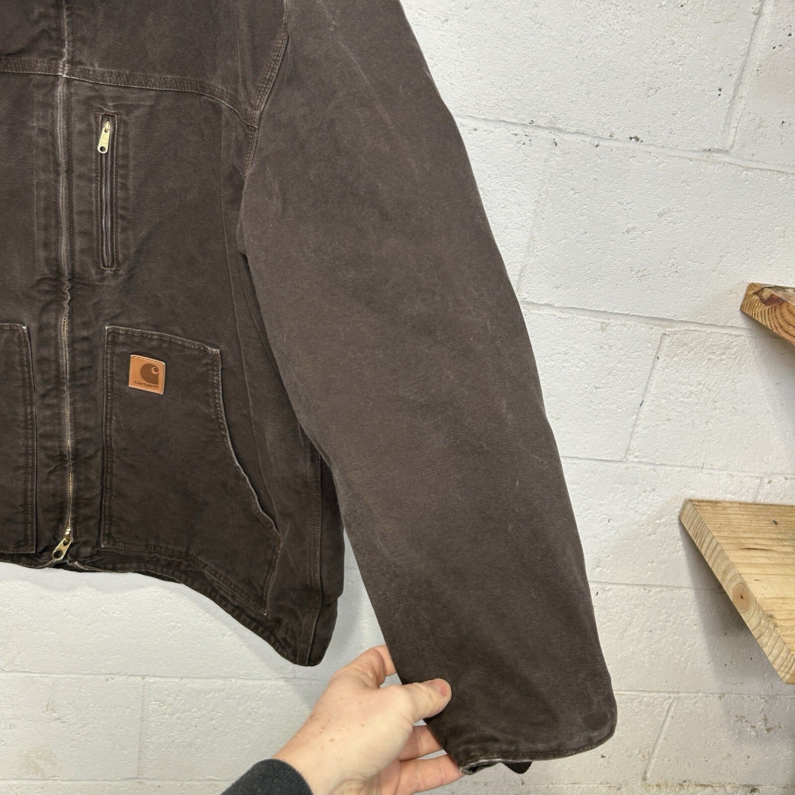 Vintage Carhartt Sherpa-Lined Ridge Jacket “Dark Brown” C61 DKB Men’s X-Large