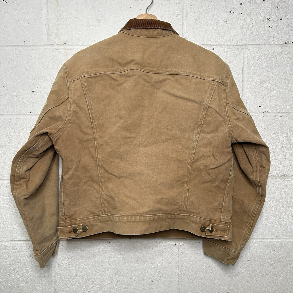 Vintage 100 Year Carhartt Blanket-Lined Trucker Jacket “Tan"