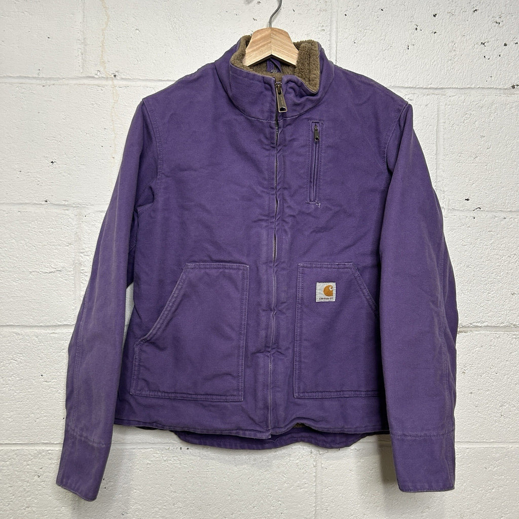 Vintage Carhartt Sherpa-Lined Sierra Jacket “Grape” WJ022 GPE Women’s Small