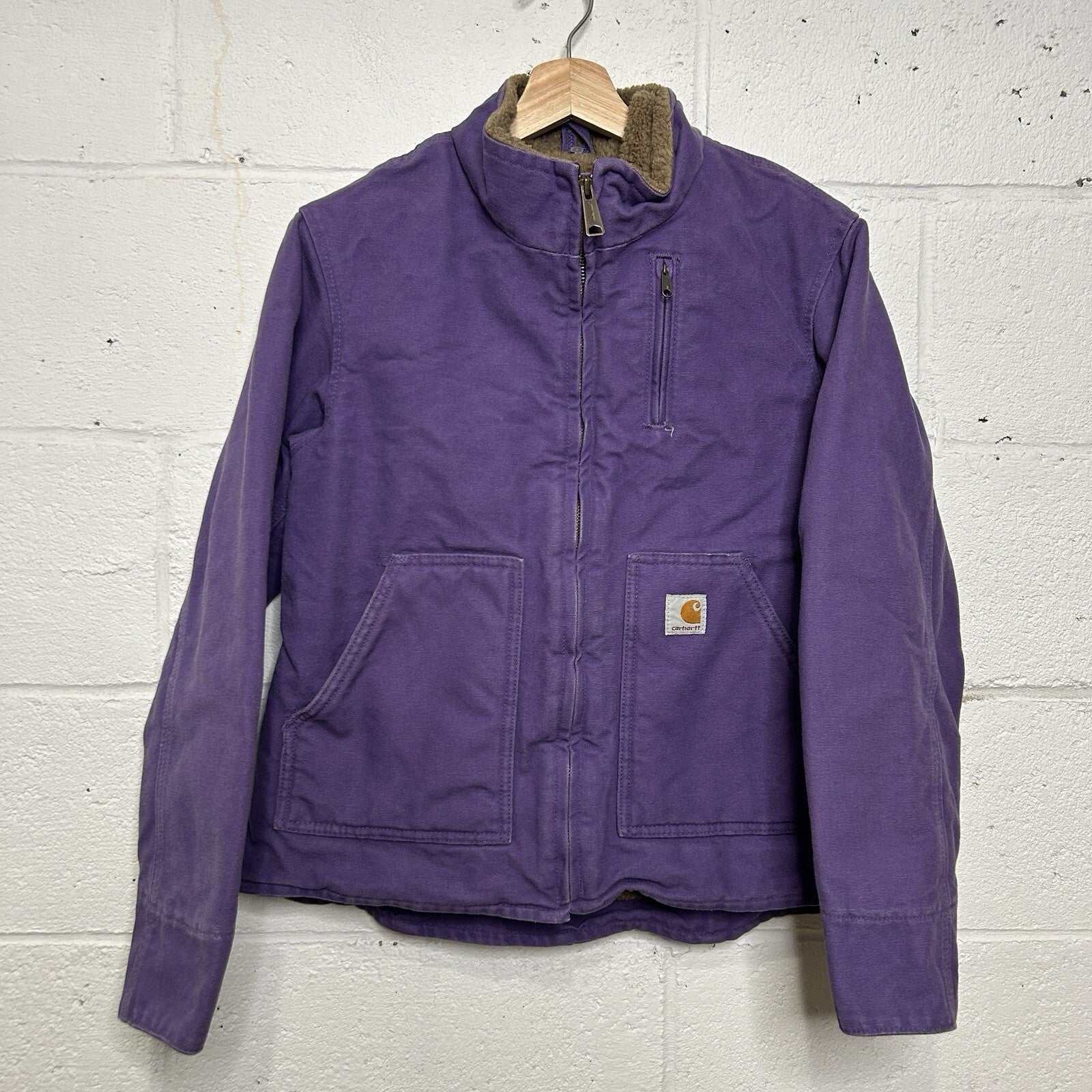 Vintage Carhartt Sherpa-Lined Sierra Jacket “Grape” WJ022 GPE Women’s Small