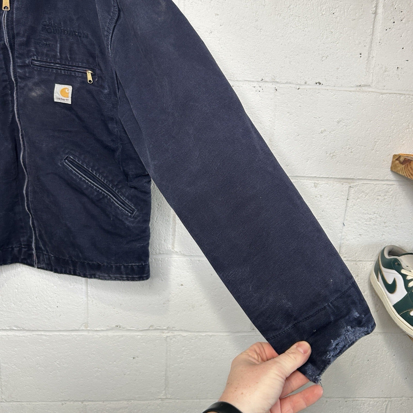 Vintage Carhartt Blanket-Lined Detroit Jacket “Dark Navy” J01 DNY Men’s 42/Large