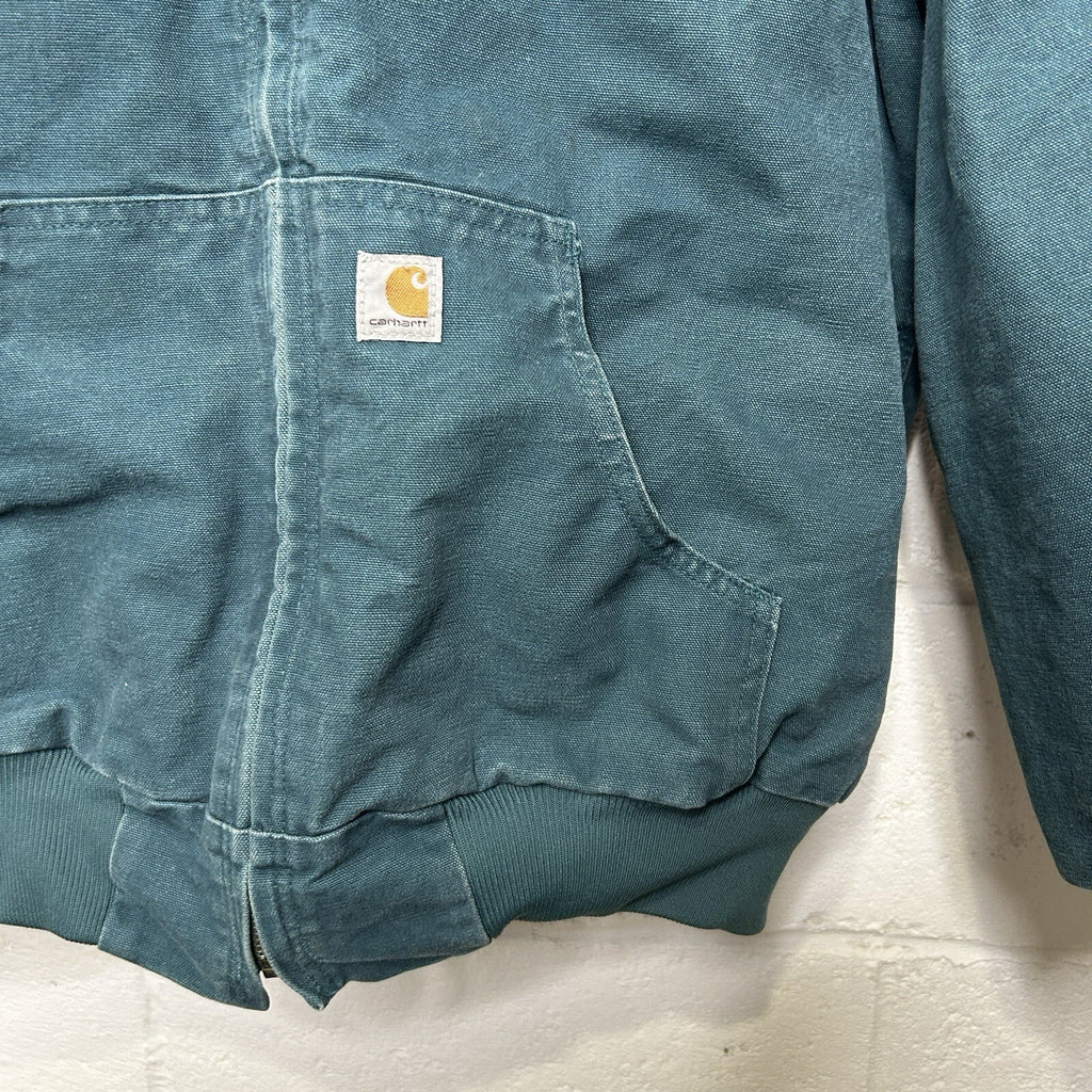 Y2K Carhartt Quilted Hooded Active Jacket “Dark Teal” WJ130-443 Women’s 2XL