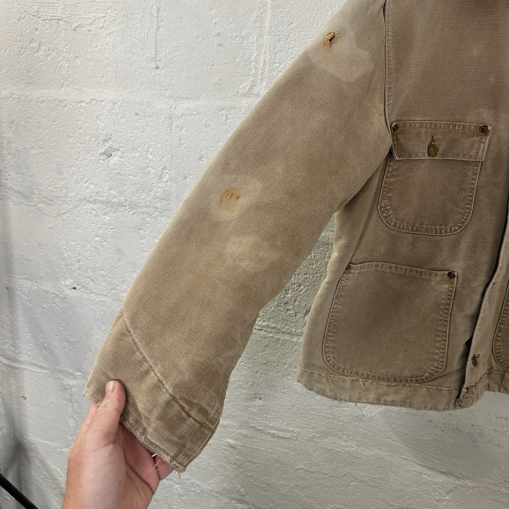 Vintage 60s Carhartt Troy Woolen Mills Blanketed Big C Chore Coat Men’s Medium