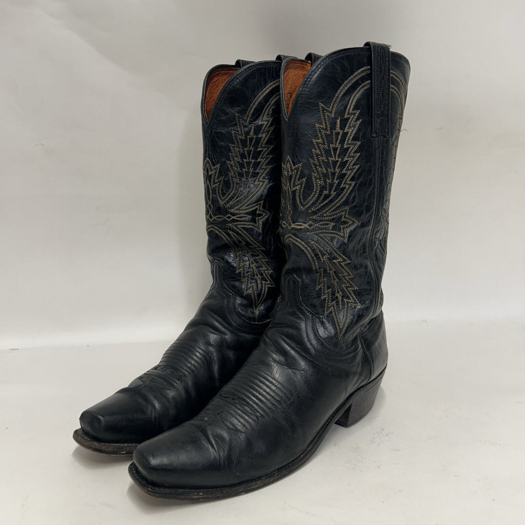 Lucchese 1883 Crayton Mad Dog Western Cowboy Boots “Black White” Men’s 8D