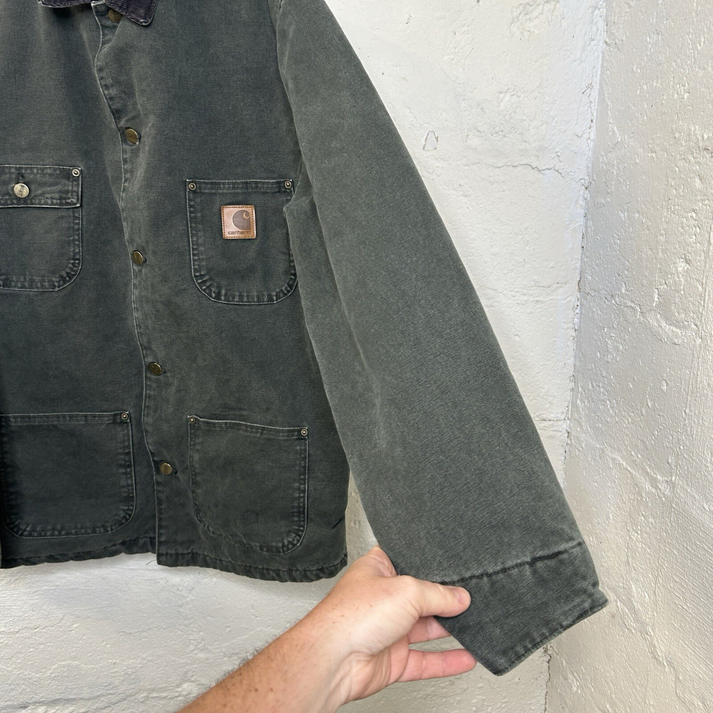 Vintage Carhartt Blanket-Lined Chore Coat “Moss Green” C02 MOS Men’s Large