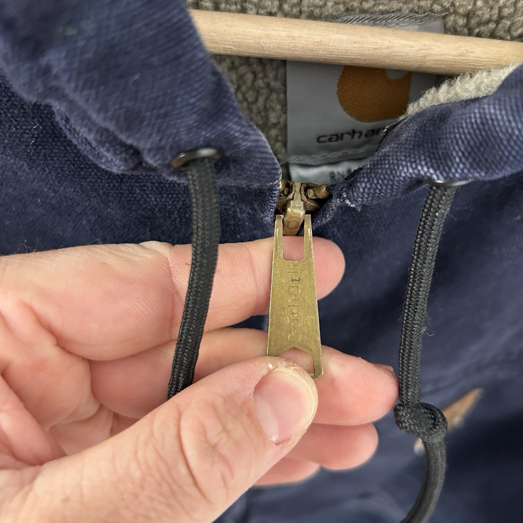 Vintage Carhartt Hooded Detroit Jacket “Midnight Blue” J141 MDT Men’s Large