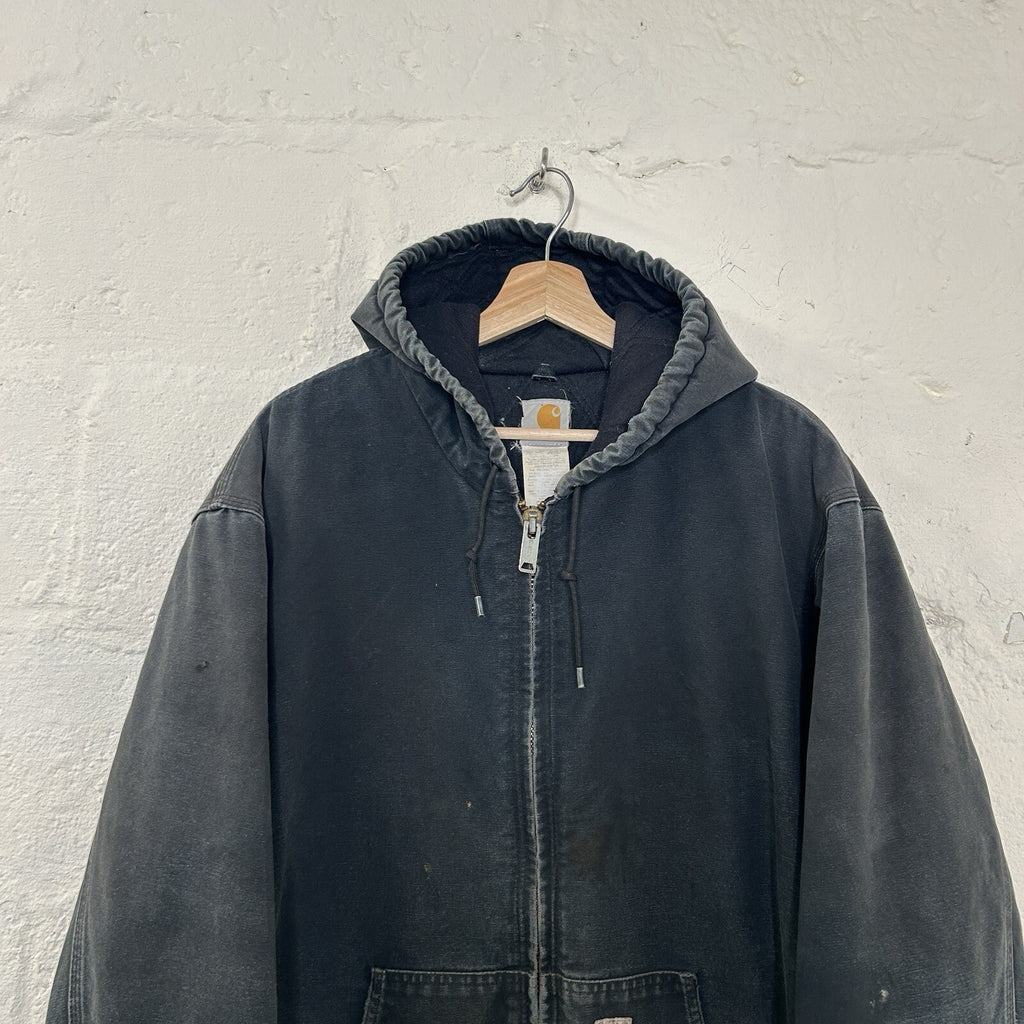 Vintage Faded Carhartt Quilted Active Jacket “Black” J140 BLK Men’s X-Large