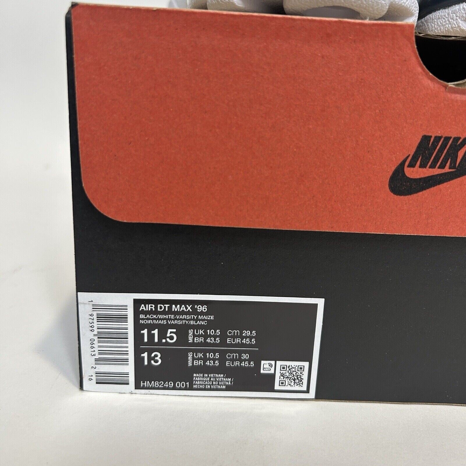 Nike Air DT Max '96 “Black Varsity Maize White/Deion Sanders” 2024