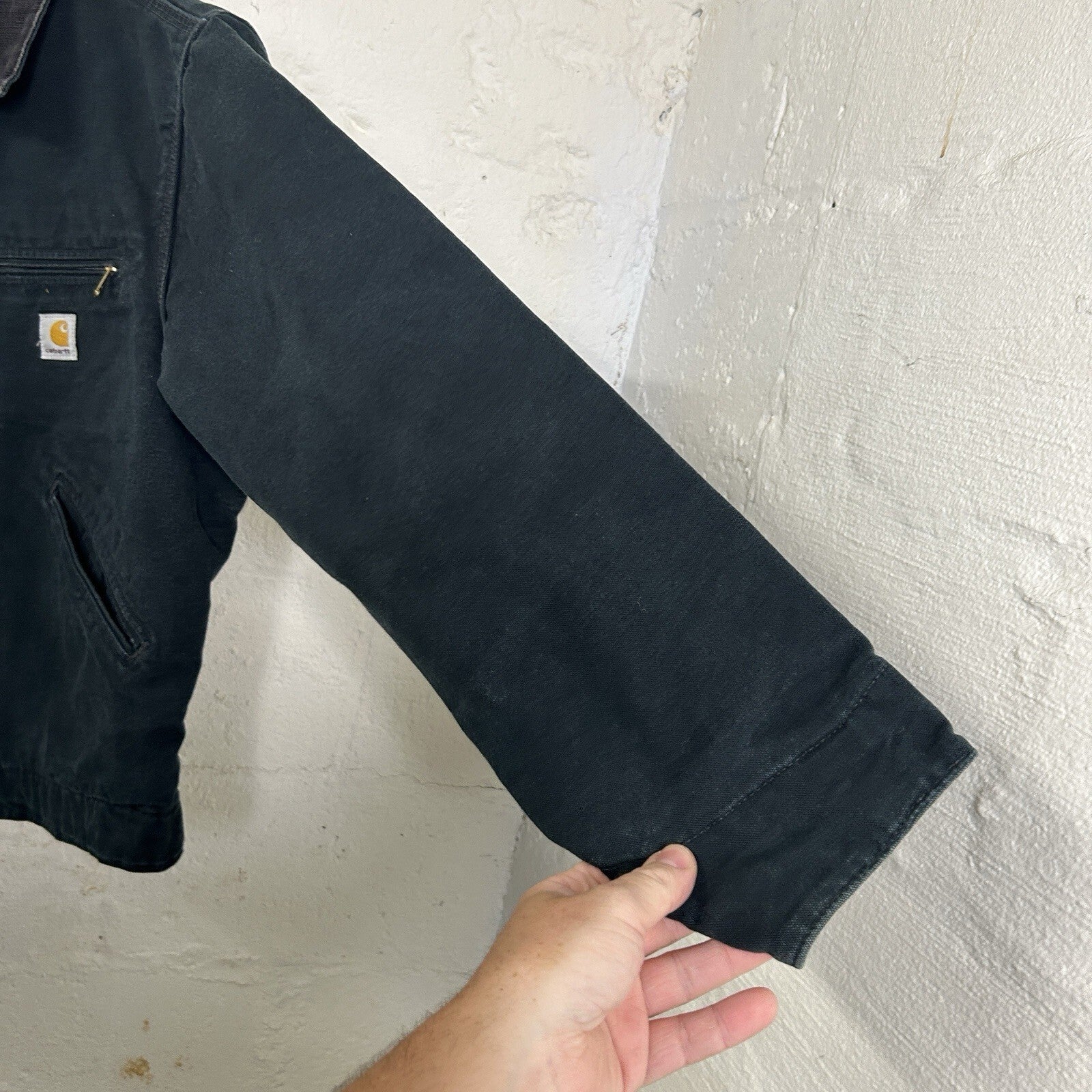 Vintage Faded Carhartt Blanket-Lined Detroit Jacket “Black” J01 BLK Men’s 42/LRG