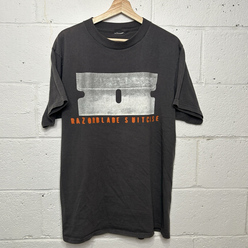 Vintage 90s Bush Razorblade Suitcase Band T-Shirt “Grey” Men’s Large Worn