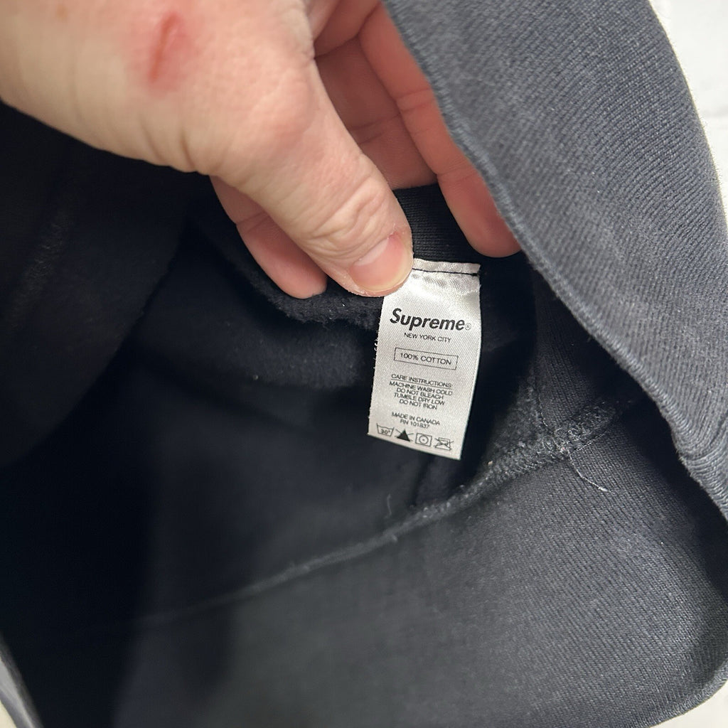 Supreme Tonal Logo Hooded Sweatshirt Hoodie “Black” Men’s Medium Worn