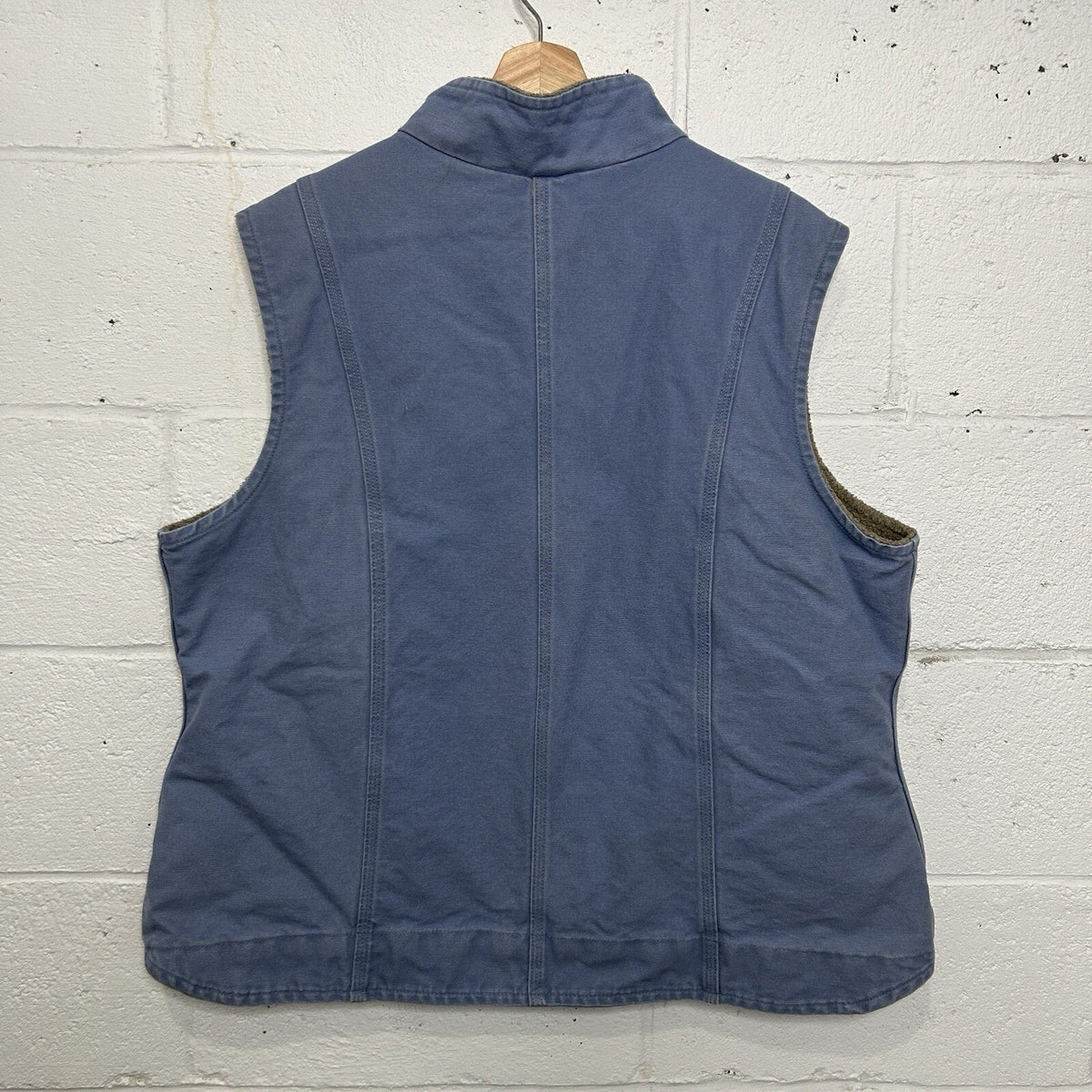 Vintage Carhartt Sherpa-Lined Mock-Neck Vest “Coastline” WV001 CUB Women’s 2XL