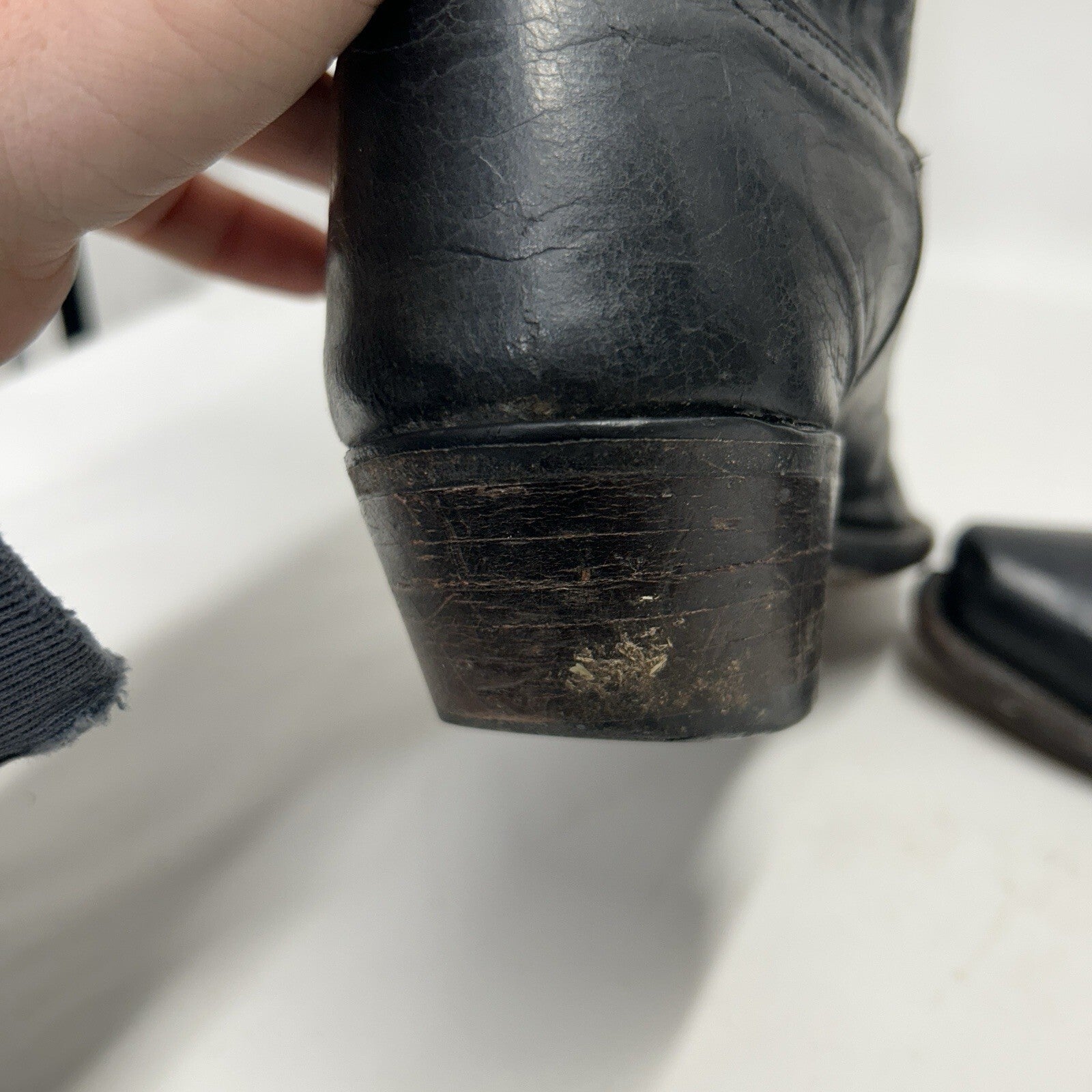 Lucchese 1883 Crayton Mad Dog Western Cowboy Boots “Black White” Men’s 8D