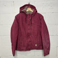 Y2K Carhartt Sherpa-Lined Sandstone Berkley Jacket “Merlot” 100657-648 Women’s M