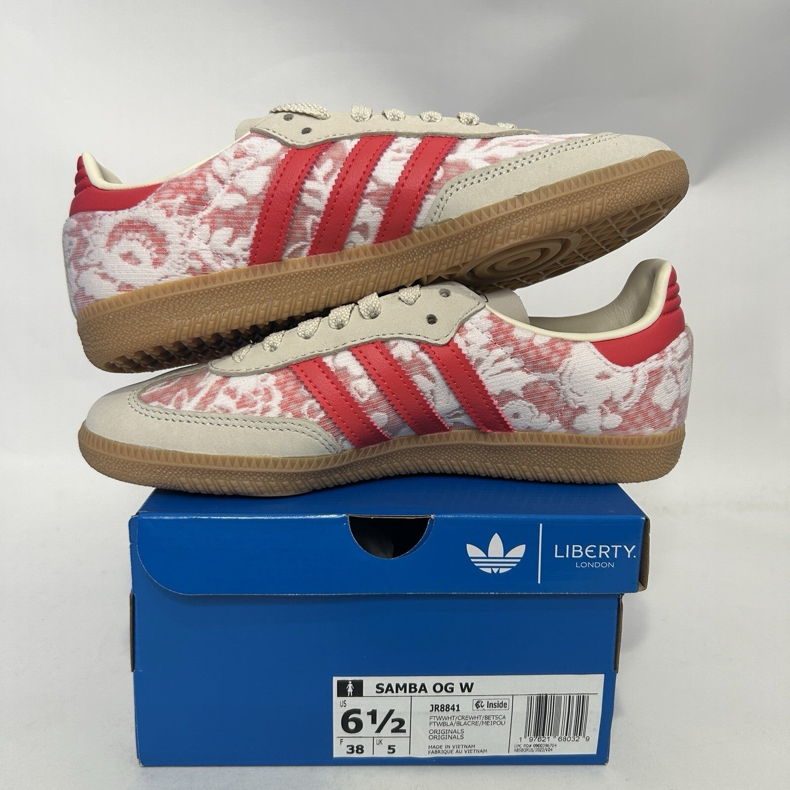 Adidas Samba OG X Liberty London - “Better Scarlet” JR8841 Women’s 6.5 New