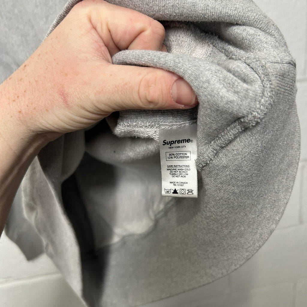 Supreme Disrupt Sweatshirt Hoodie “Grey Pink” SS15 Men’s Medium