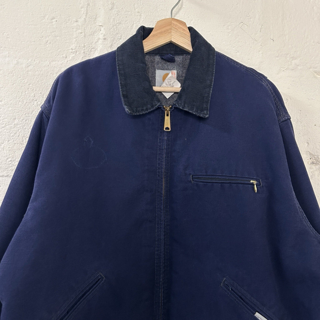 Vintage Carhartt Blanket-Lined Detroit Jacket “Dark Navy” JB242 Men’s X-Large