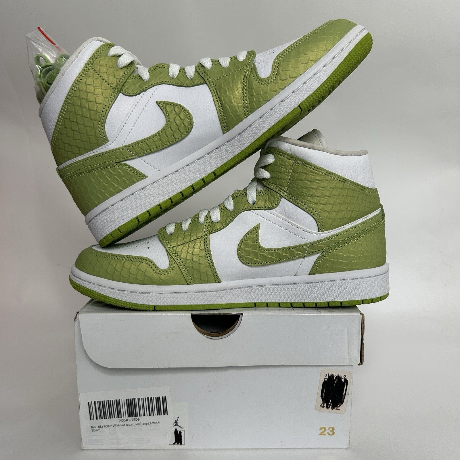Nike Air Jordan 1 Mid WMNS SE “Green Python” DV2959-113 Women’s 9 New