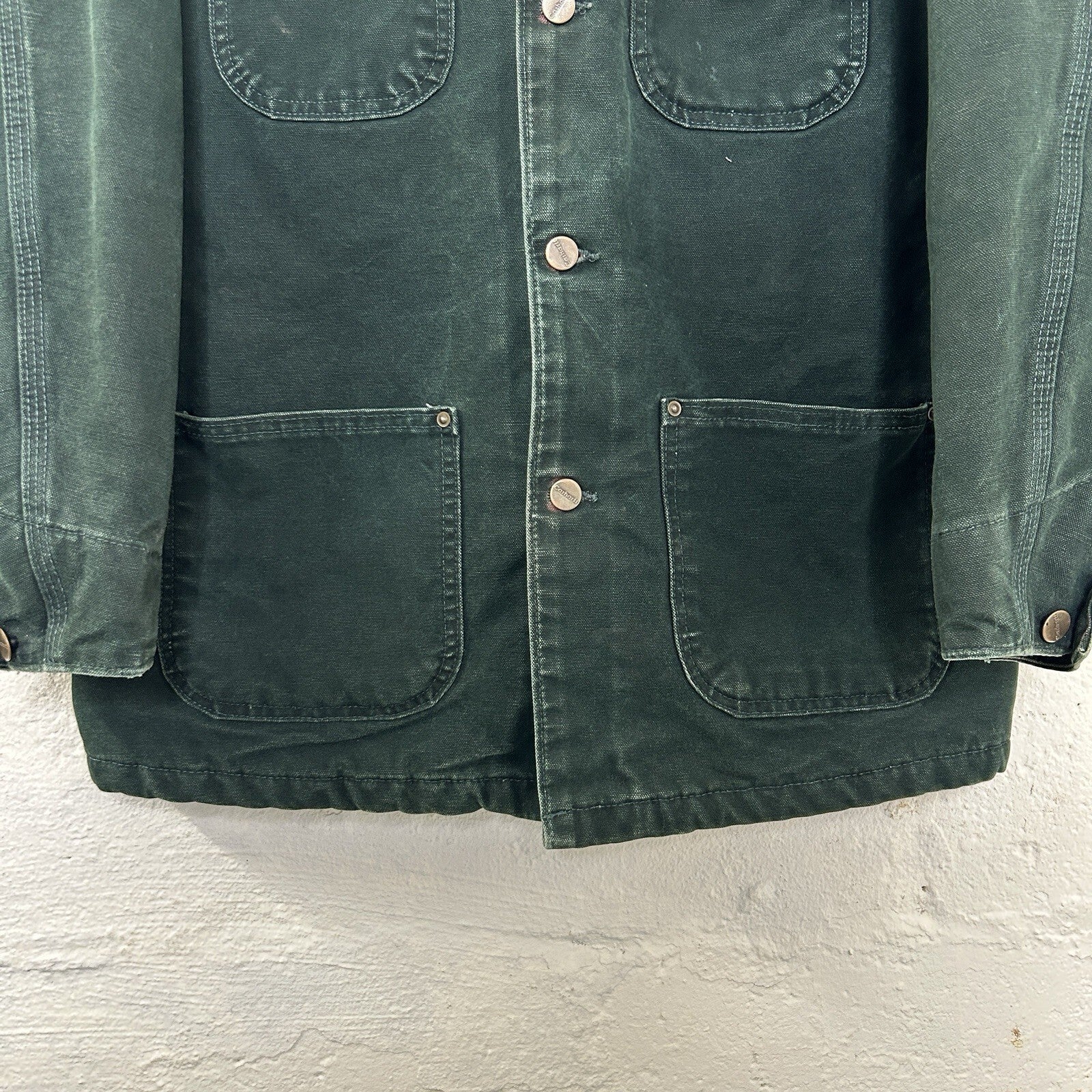 Vintage Carhartt Blanket-Lined Chore Coat “Spruce Green” C02 SPC Men’s Small