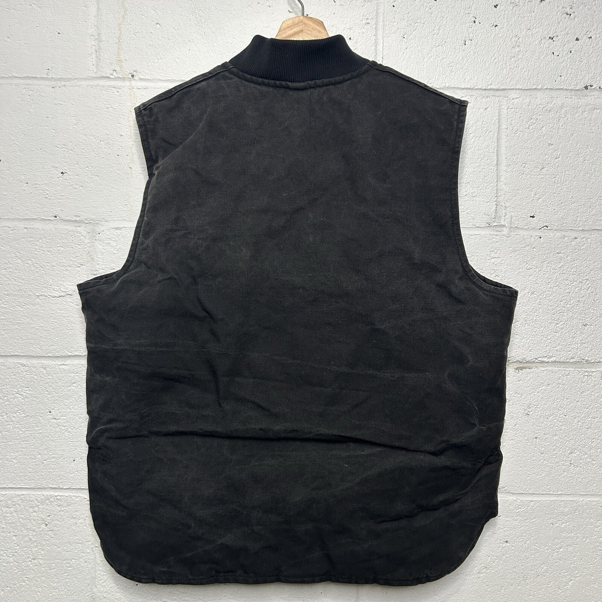 Vintage Faded Carhartt Quilted Canvas Artic Vest “Black” V01 BLK Men’s X-Large