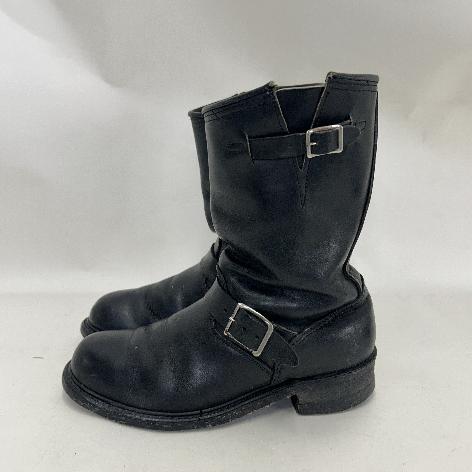 Vintage Engineer Boots Black Leather Made in USA Style 7800 Men’s 8