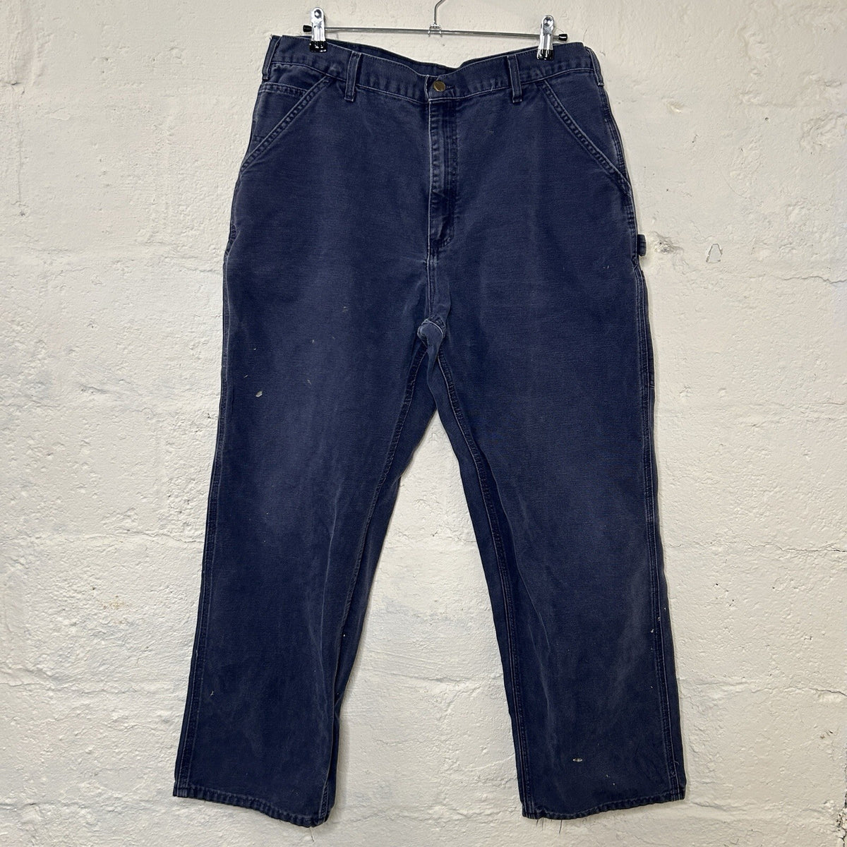 Vintage Carhartt Dungaree Fit Work Pants “Midnight Navy” B11 MDT 38x32