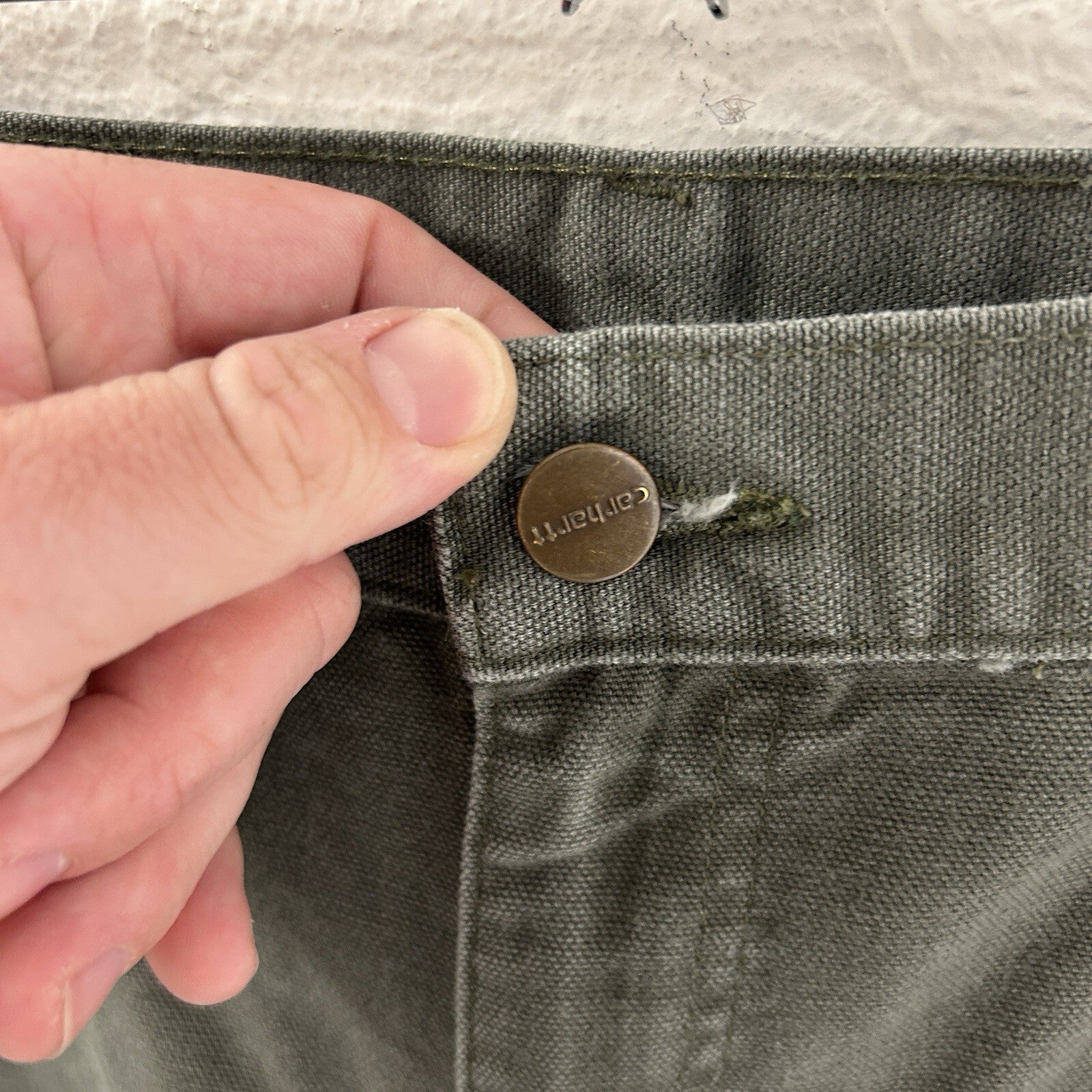 Carhartt Dungaree Fit Carpenter Pants “Moss Green” B11 MOS Size 36x30