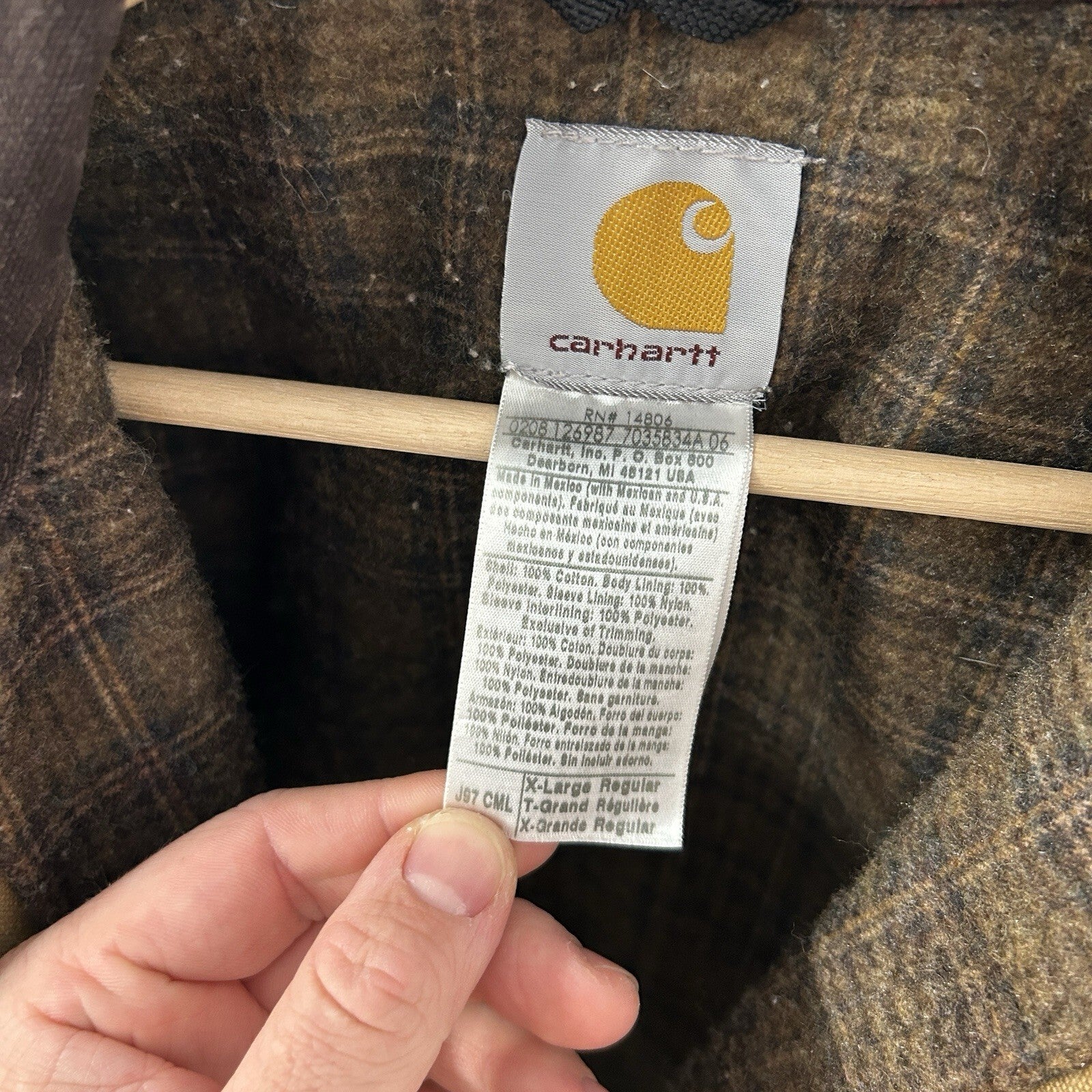 Vintage Carhartt Blanket-Lined Detroit Jacket “Camel” J97 CML Men’s X-Large