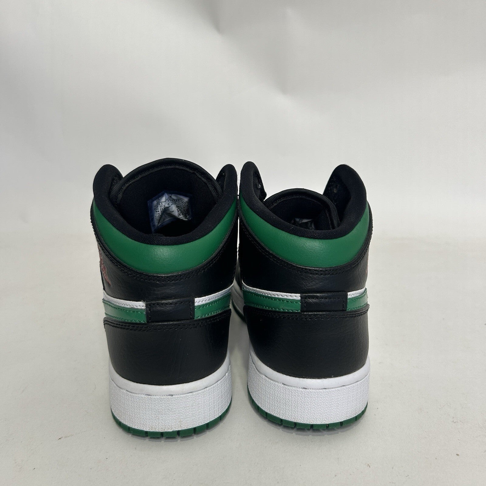Nike Air Jordan 1 Mid Retro GS “Pine Green Toe” - Sneakers 554725-067 5Y Worn