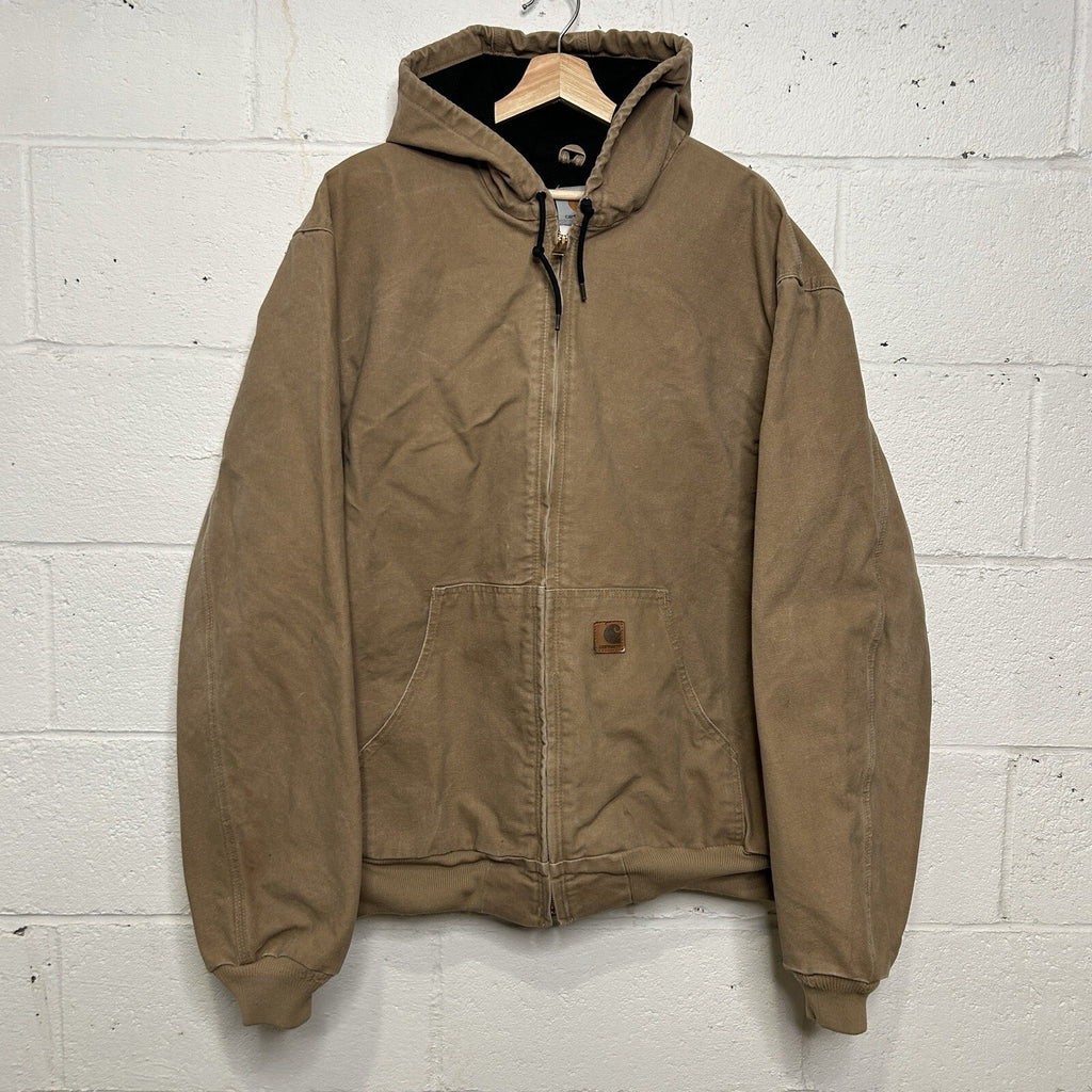 Vintage Carhartt Thermal-Lined Hooded Active Jacket “Saddle” J25 SDL Men’s XL