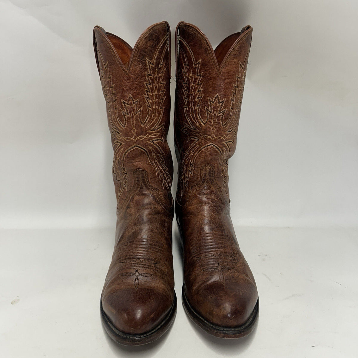 Vintage Lucchese 1883 Handmade Western Cowboy Clayton Boots “Brown” Men’s 10EE